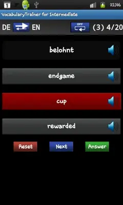 VocabularyTrainer for Intermediate android App screenshot 0